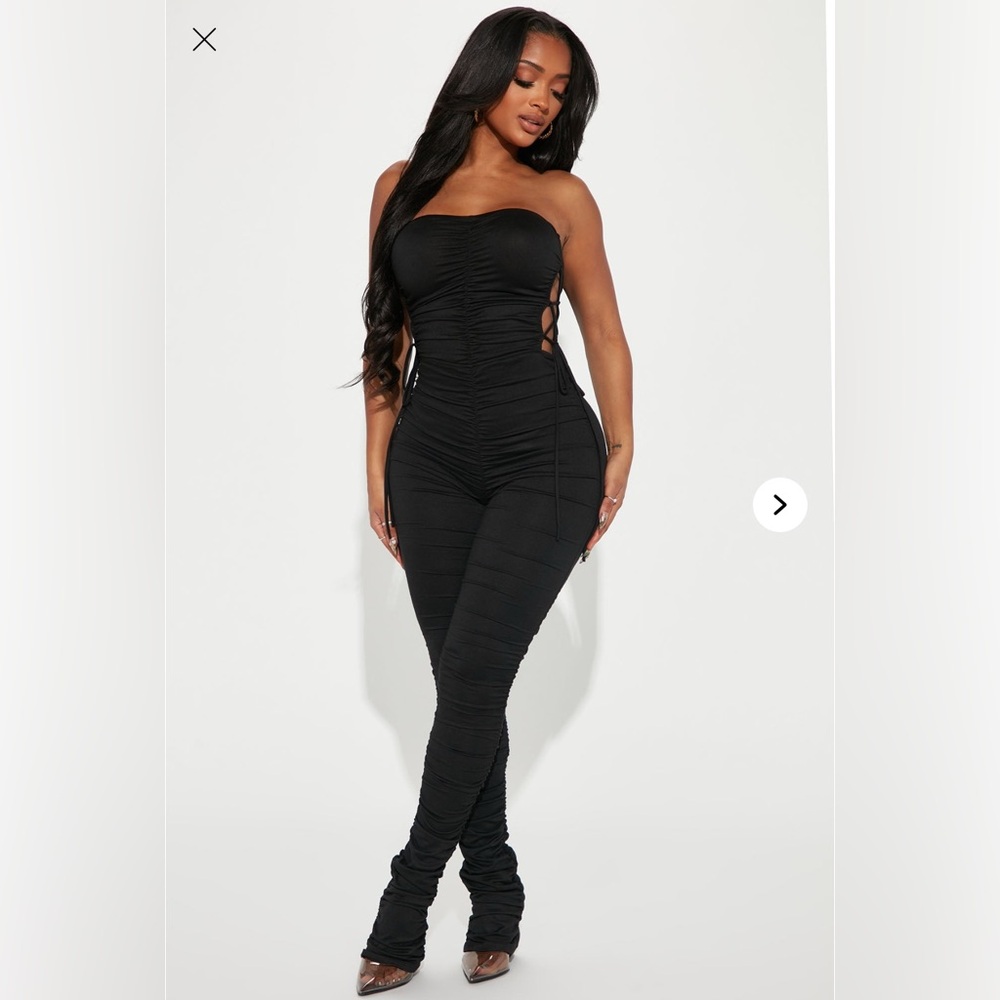 Fashion Nova Black Strapless Jumpsuit